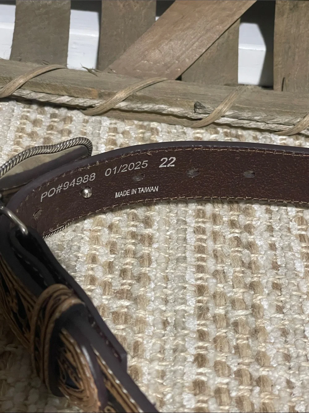 Nocona Belt Co tan tooled
